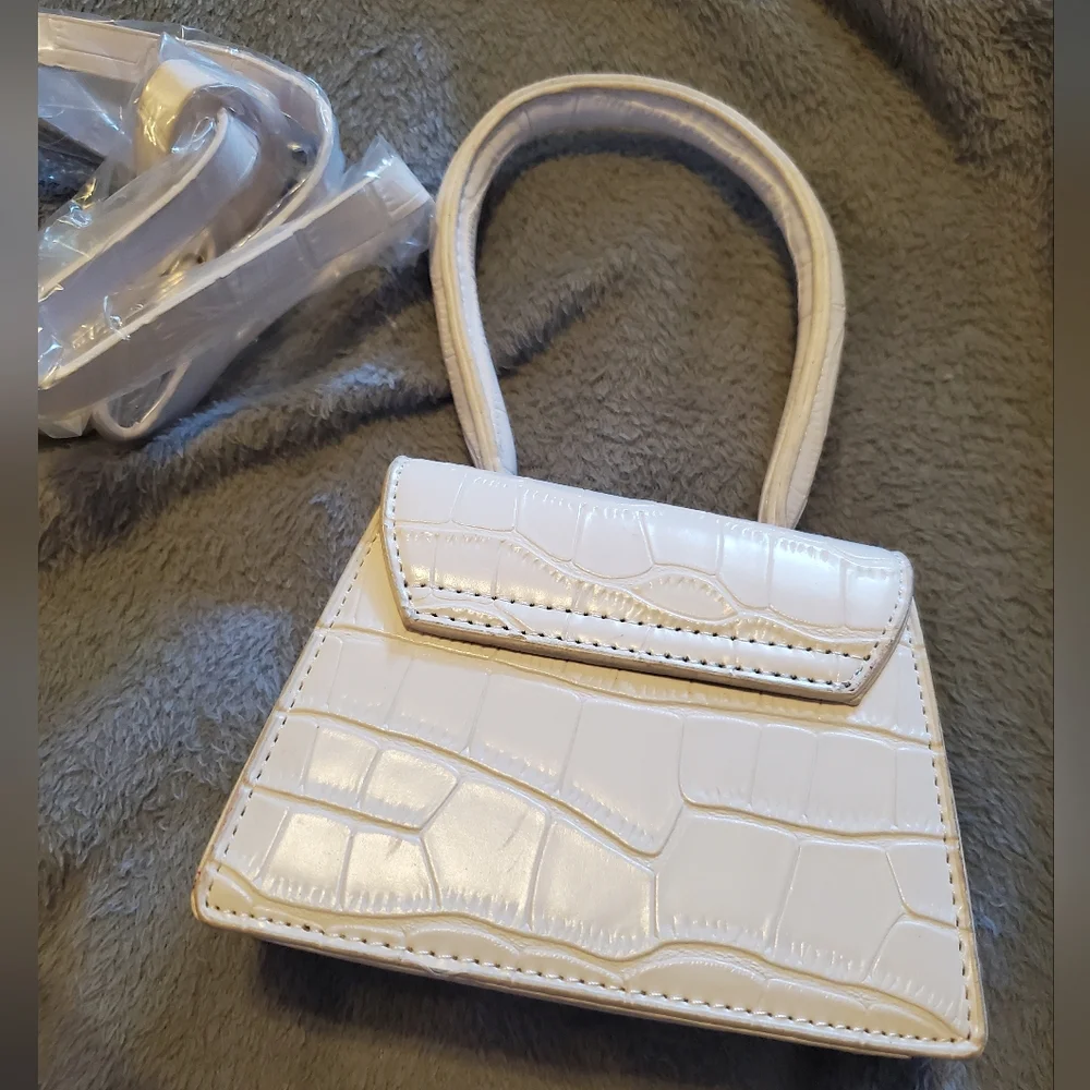 Jacquemus Le Chiquito Croc-Embossed Leather Crossbody Bag